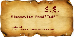 Simonovits Renátó névjegykártya